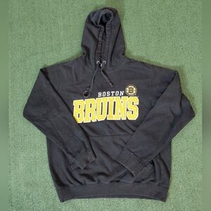 VINTAGE Gear For Sports Boston Bruins NHL Hockey Embroidered Hoodie Sz Medium